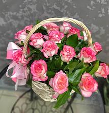 Цветочная композиция из Розы в корзине в Федорково